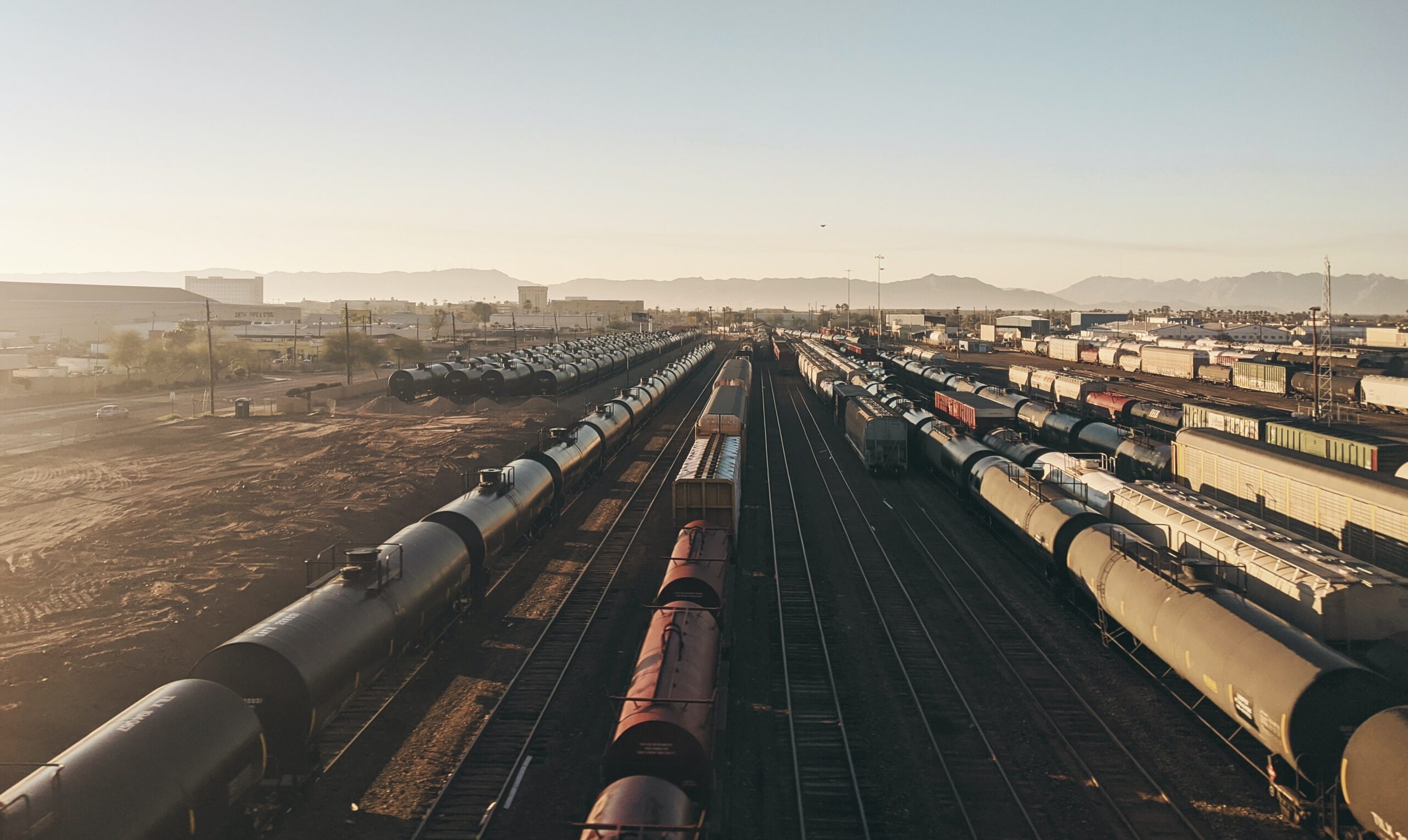 Railway with multiple trains