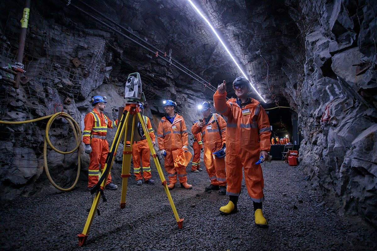 Workers in a mine